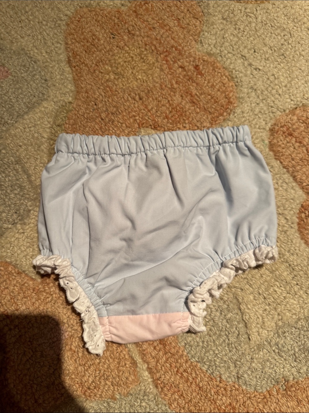 The Beaufort Bonnet Company Light Blue Bloomers with Pink Trim